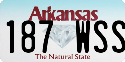 AR license plate 187WSS