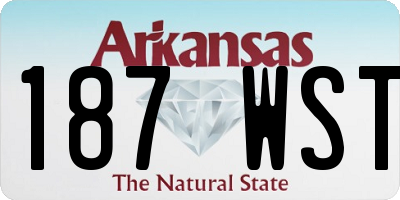 AR license plate 187WST