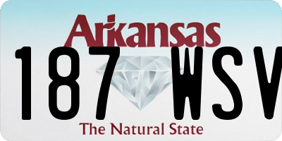 AR license plate 187WSV