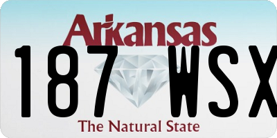 AR license plate 187WSX