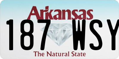 AR license plate 187WSY