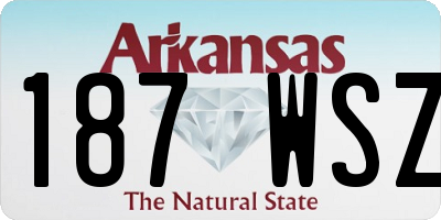 AR license plate 187WSZ