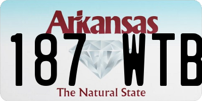 AR license plate 187WTB