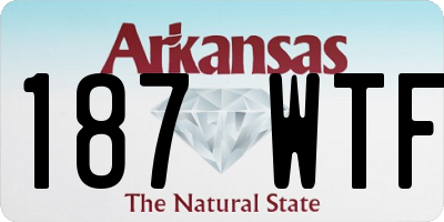 AR license plate 187WTF