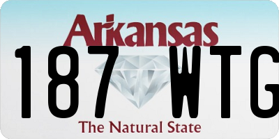 AR license plate 187WTG