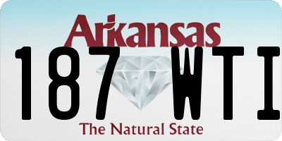 AR license plate 187WTI