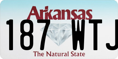 AR license plate 187WTJ