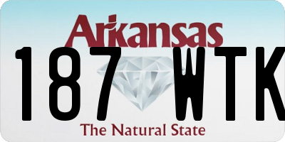AR license plate 187WTK
