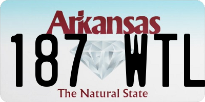 AR license plate 187WTL