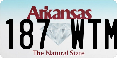AR license plate 187WTM