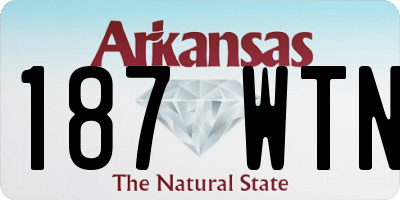 AR license plate 187WTN