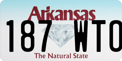 AR license plate 187WTO