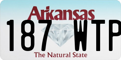 AR license plate 187WTP