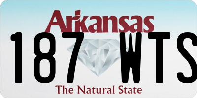 AR license plate 187WTS