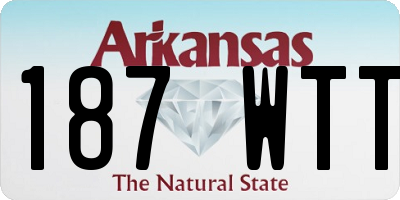 AR license plate 187WTT