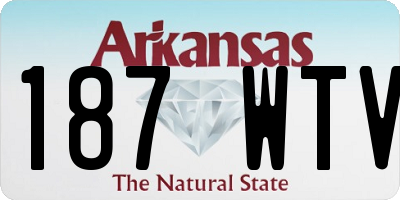 AR license plate 187WTV