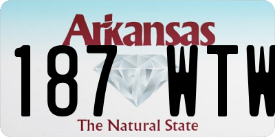 AR license plate 187WTW
