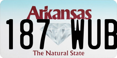 AR license plate 187WUB