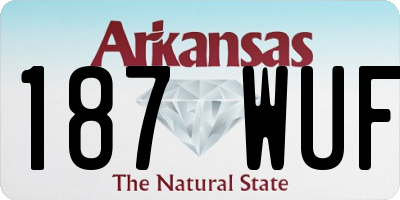 AR license plate 187WUF