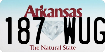 AR license plate 187WUG