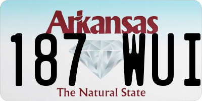 AR license plate 187WUI