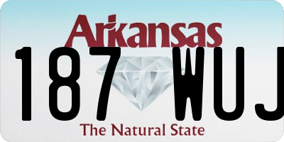 AR license plate 187WUJ