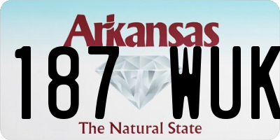 AR license plate 187WUK