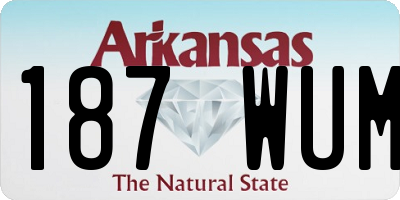 AR license plate 187WUM