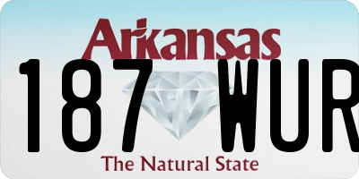 AR license plate 187WUR