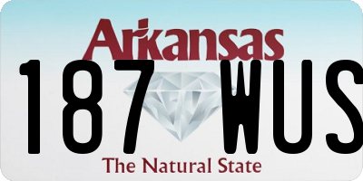AR license plate 187WUS