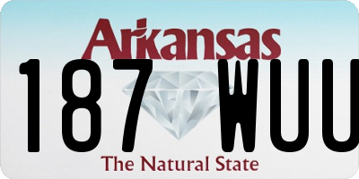 AR license plate 187WUU
