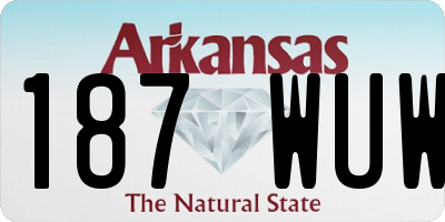 AR license plate 187WUW
