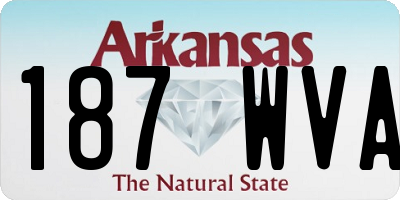 AR license plate 187WVA