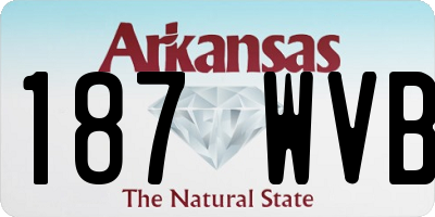 AR license plate 187WVB
