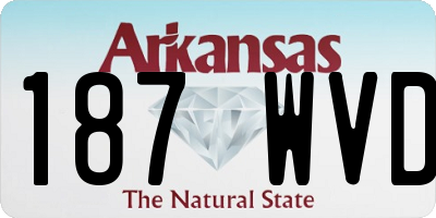 AR license plate 187WVD
