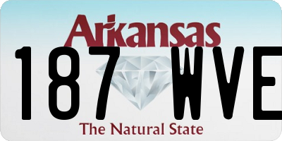 AR license plate 187WVE