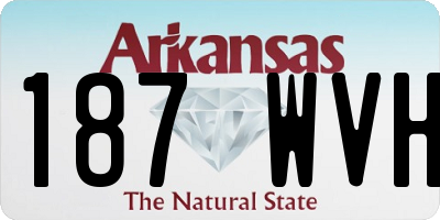 AR license plate 187WVH