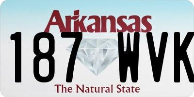 AR license plate 187WVK