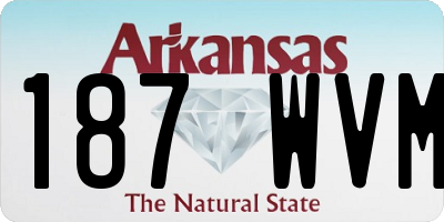 AR license plate 187WVM