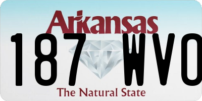 AR license plate 187WVO