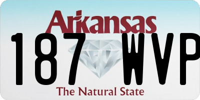 AR license plate 187WVP