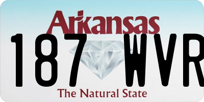 AR license plate 187WVR