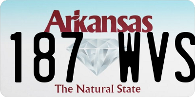 AR license plate 187WVS