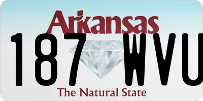 AR license plate 187WVU