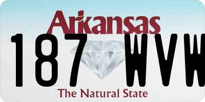 AR license plate 187WVW