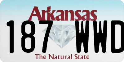 AR license plate 187WWD