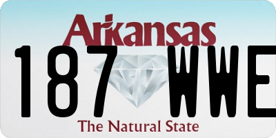 AR license plate 187WWE