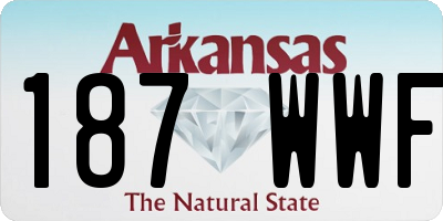 AR license plate 187WWF