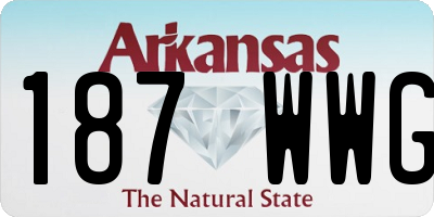 AR license plate 187WWG