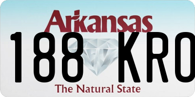 AR license plate 188KRO